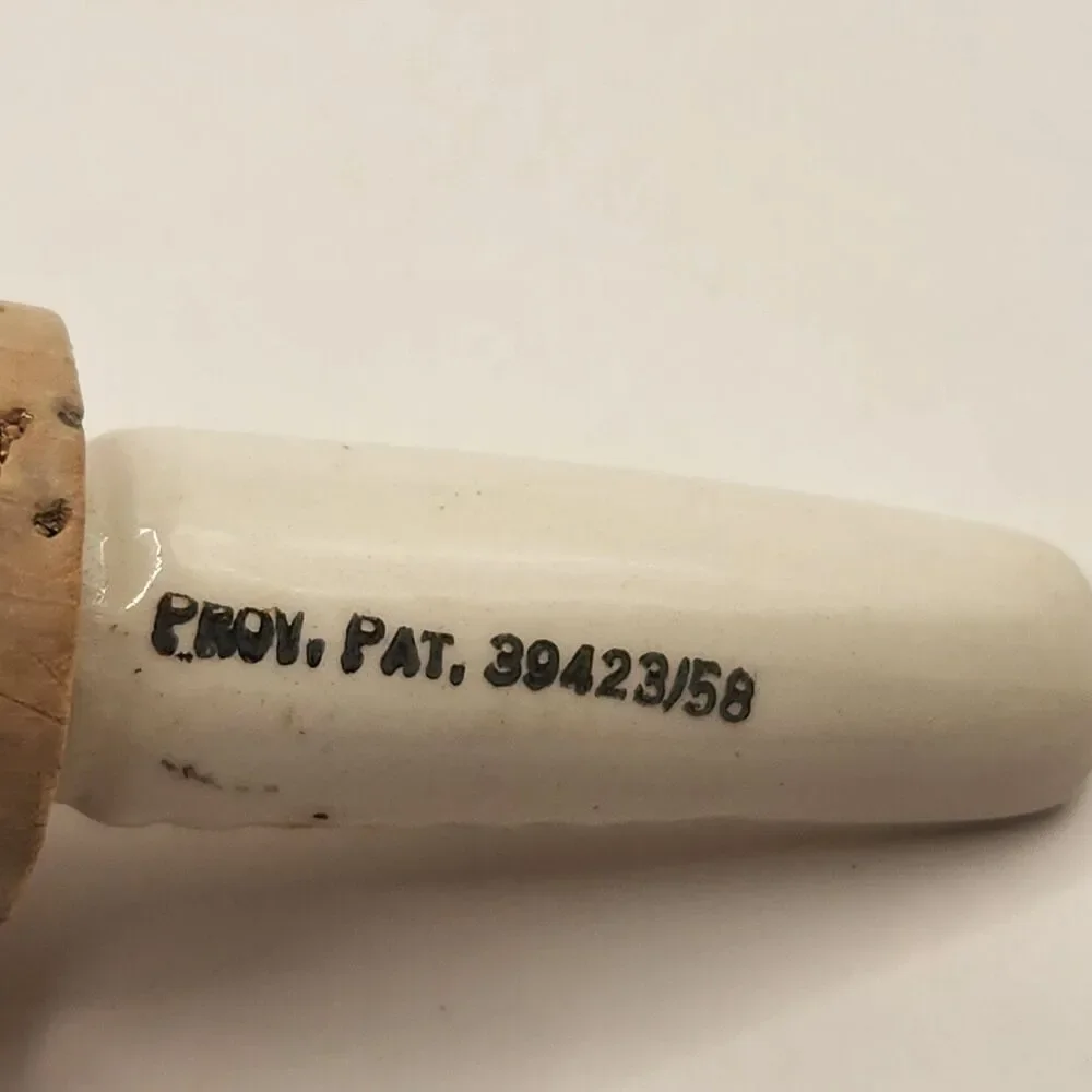 Vintage Ceramic Olive Oil or Wine Bottle Stopper Cork with Pourer